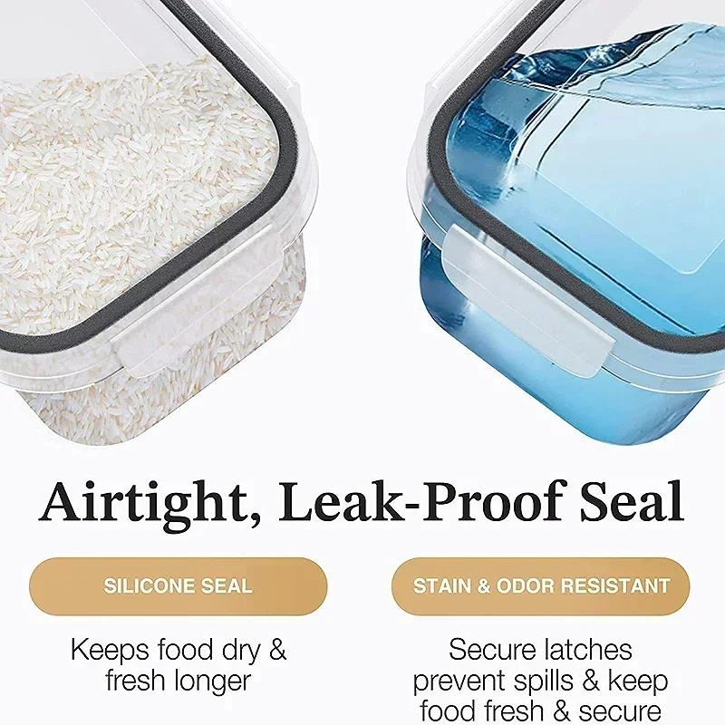 5-Piece Food Storage Container Set - Sealed Lids for Kitchen & Refrigerator 2