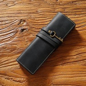 genuine leather pencil case retro key & pen bag, handmade gift Genuine Leather Pencil Case - Retro Key & Pen Bag, Handmade Gift 4