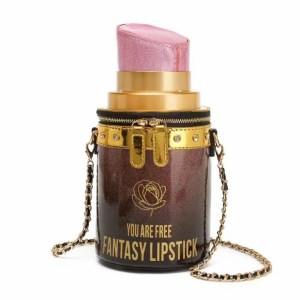 Lipstick Design Shoulder Bag – Luxury Letter Chains Box Crossbody Purse for Women