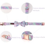 paws & colours: handmade tie dye cotton dog collar with bow tie Paws & Colours: Handmade Tie-Dye Cotton Dog Collar with Bow Tie 3