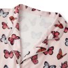 Summer Sweetness: Cherry/Bow/Butterfly Print Lounge Set with Button-Up Shirt & Shorts 3