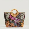 flower sequins embroidery tote bag – round rattan handle summer beach bag for women Flower Sequins Embroidery Tote Bag – Round Rattan Handle Summer Beach Bag for Women