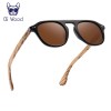 Oi Wood Classic Polarized Sunglasses for Men & Women – UV400 Protection with Zebra Wood Frames