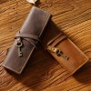 genuine leather pencil case retro key & pen bag, handmade gift Genuine Leather Pencil Case - Retro Key & Pen Bag, Handmade Gift 2