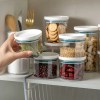 WBBOOMING Sealed Ring Bottles - Transparent Kitchen Storage Box for Freshness 1