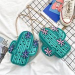 women's cactus handbag – flowers shoulder bag, mini crossbody messenger bag Women's Cactus Handbag – Flowers Shoulder Bag, Mini Crossbody Messenger Bag 2