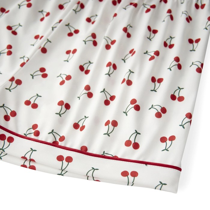 Summer Sweetness: Cherry/Bow/Butterfly Print Lounge Set with Button-Up Shirt & Shorts 4