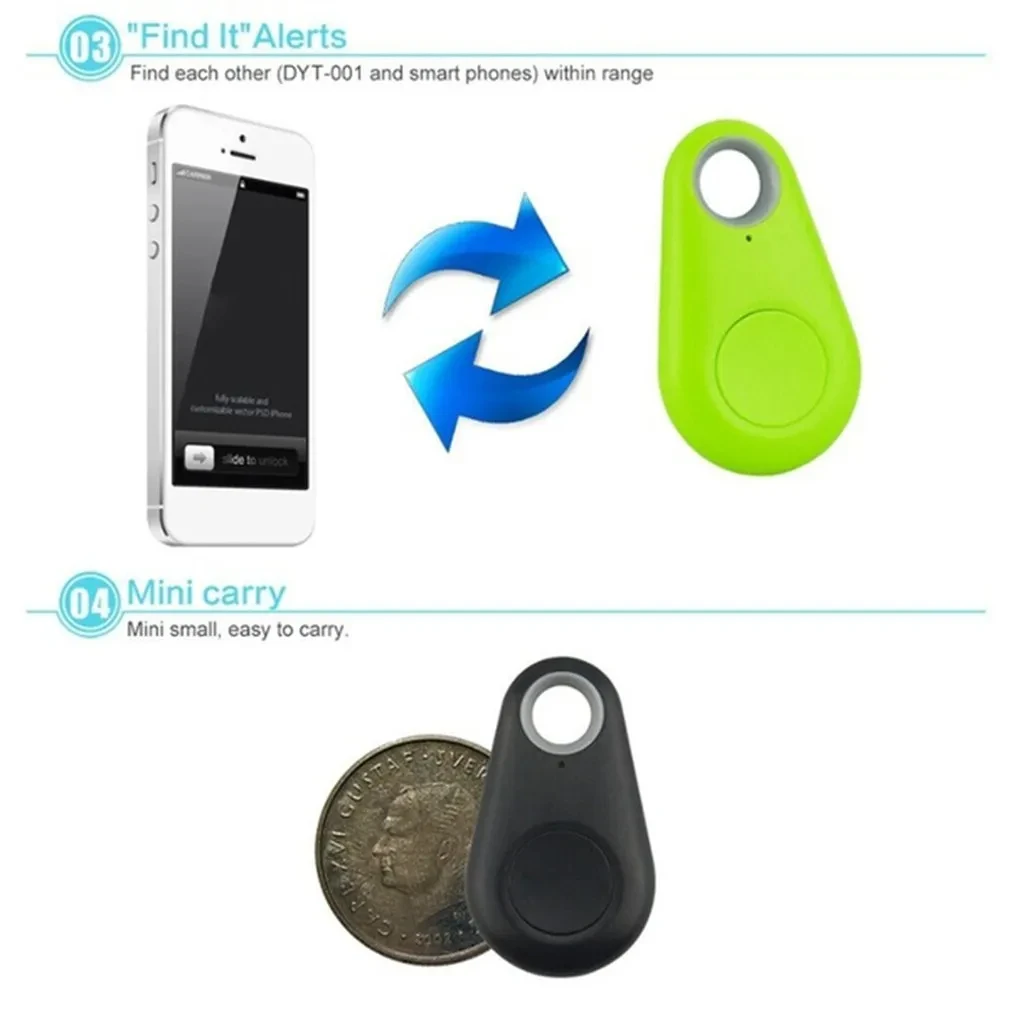 Mini GPS Bluetooth Tracker - The Ultimate Anti-Lost Device for Pets, Kids & More