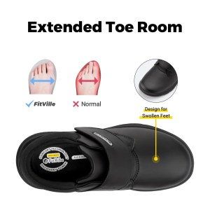 fitville extra wide men's walking shoes – adjustable & comfortable FitVille Extra Wide Men's Walking Shoes – Adjustable & Comfortable 4