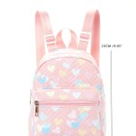 chic heart pattern pu leather backpack adjustable straps & double layer design for girls! Chic Heart Pattern PU Leather Backpack - Adjustable Straps & Double Layer Design for Girls! 5