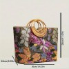 flower sequins embroidery tote bag – round rattan handle summer beach bag for women Flower Sequins Embroidery Tote Bag – Round Rattan Handle Summer Beach Bag for Women 4