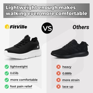 fitville men's slip on walking shoes – lightweight wide sneakers for flat feet FitVille Men\'s Slip-On Walking Shoes – Lightweight Wide Sneakers for Flat Feet 5
