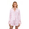 playful prints: bow/lip/strawberry/clover/bear lounge set with button up top & shorts Playful Prints: Bow/Lip/Strawberry/Clover/Bear Lounge Set with Button-Up Top & Shorts 3