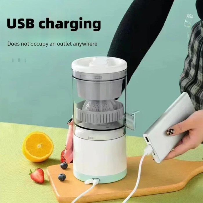 Portable Electric Juicer - USB Charging Citrus Squeezer for Travel & Home 3