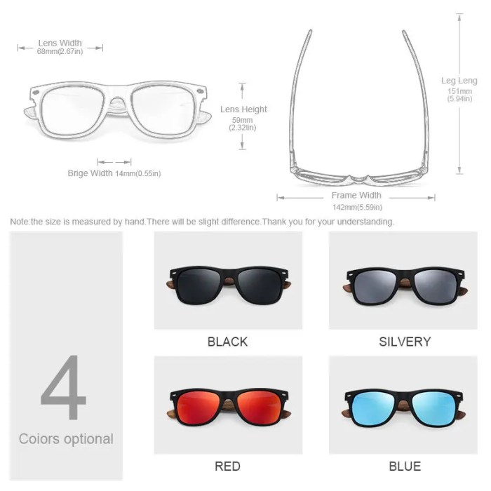 Oi Wood Natural Wooden Sunglasses for Men – Polarized Fashion Eyewear with TR90 Frames 2