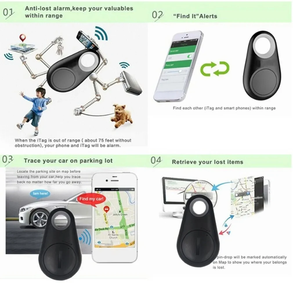 Mini GPS Bluetooth Tracker - The Ultimate Anti-Lost Device for Pets, Kids & More