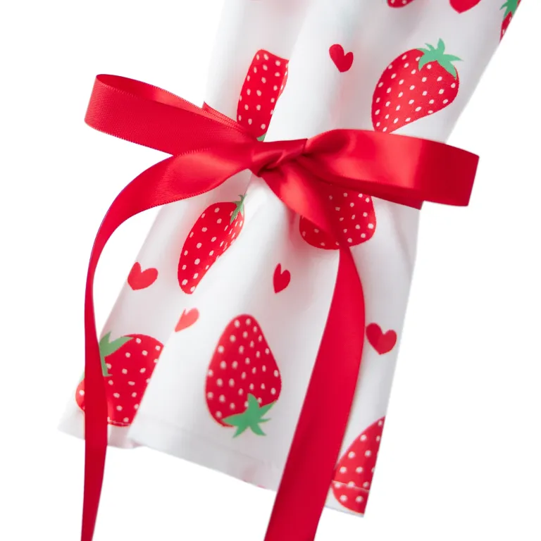 Playful Prints: Bow/Lip/Strawberry/Clover/Bear Lounge Set with Button-Up Top & Shorts 5