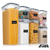7 piece food container set bpa free, airtight storage with stickers & pen 7-Piece Food Container Set - BPA-Free, Airtight Storage with Stickers & Pen