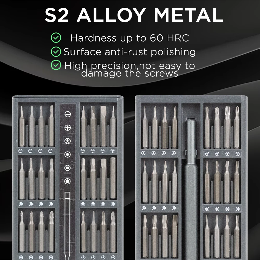 25/63-in-1 Magnetic Precision Screwdriver Set - Mini Tools Kit for Phone & PC Repair 2