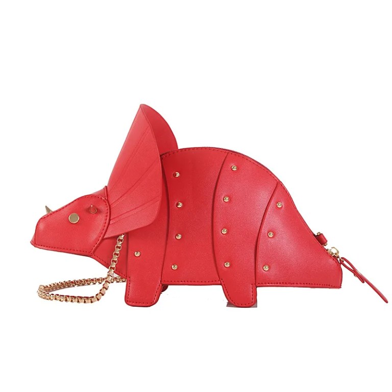 Triceratops Mini Crossbody Bag – Shoulder Chain Clutch for Women & Girls