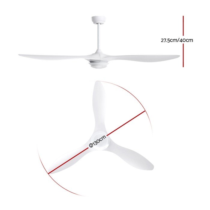 devanti 52'' ceiling fan dc motor w/light w/remote white devanti 52'' ceiling fan dc motor w/light w/remote white