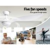 devanti 52'' ceiling fan dc motor w/light w/remote white devanti 52'' ceiling fan dc motor w/light w/remote white