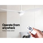 devanti 52'' ceiling fan dc motor w/light w/remote white