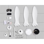 devanti 52'' ceiling fan dc motor w/light w/remote white