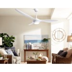 devanti 52'' ceiling fan dc motor w/light w/remote white