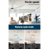 devanti 52'' ceiling fan dc motor led light remote control white devanti 52'' ceiling fan dc motor led light remote control white