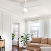 devanti 52'' ceiling fan dc motor led light remote control white devanti 52'' ceiling fan dc motor led light remote control white