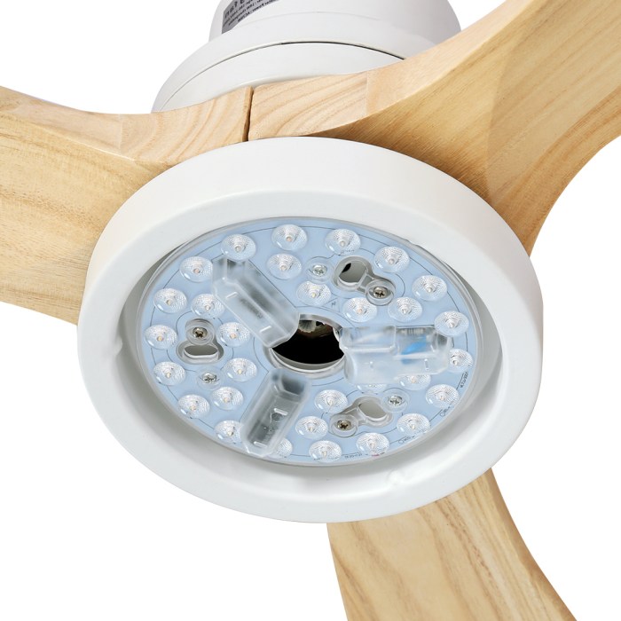 devanti 52'' ceiling fan ac motor led light remote light wood