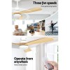 devanti 52'' ceiling fan ac motor led light remote light wood