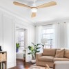 devanti 52'' ceiling fan ac motor led light remote light wood