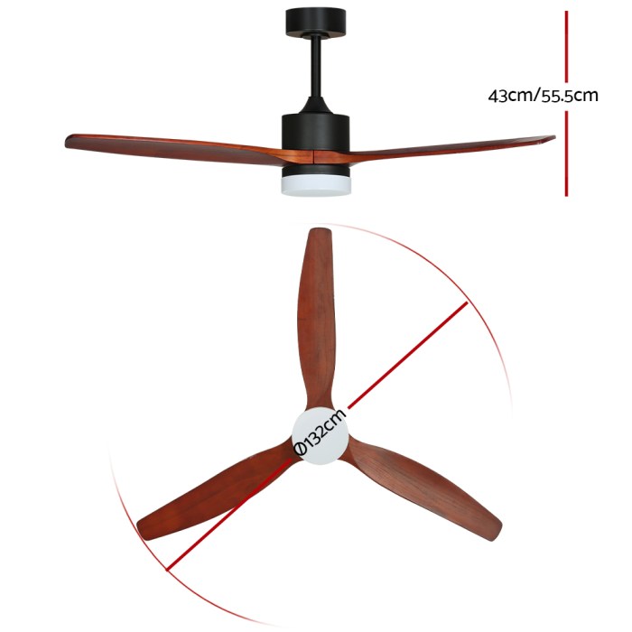 devanti 52'' ceiling fan ac motor 3 blades w/light dark wood devanti 52'' ceiling fan ac motor 3 blades w/light dark wood