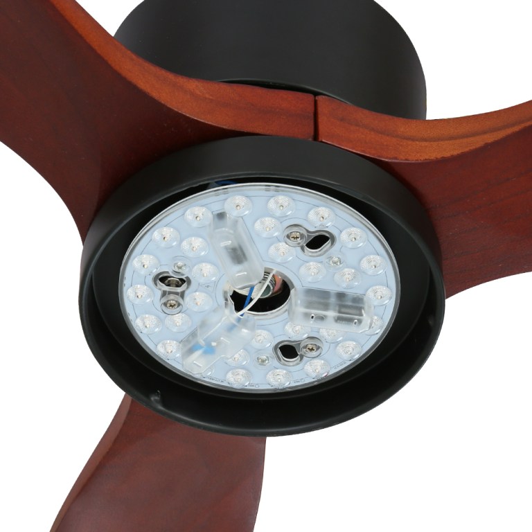 devanti 52'' ceiling fan ac motor 3 blades w/light dark wood devanti 52'' ceiling fan ac motor 3 blades w/light dark wood