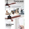 devanti 52'' ceiling fan ac motor 3 blades w/light dark wood devanti 52'' ceiling fan ac motor 3 blades w/light dark wood