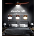 devanti 52'' ceiling fan ac motor 3 blades w/light dark wood devanti 52'' ceiling fan ac motor 3 blades w/light dark wood