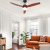 devanti 52'' ceiling fan ac motor 3 blades w/light dark wood devanti 52'' ceiling fan ac motor 3 blades w/light dark wood