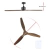 devanti 52'' ceiling fan ac motor 3 blades w/remote dark wood devanti 52'' ceiling fan ac motor 3 blades w/remote dark wood