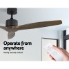 devanti 52'' ceiling fan ac motor 3 blades w/remote dark wood devanti 52'' ceiling fan ac motor 3 blades w/remote dark wood