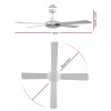 devanti 52'' ceiling fan ac motor 4 blades w/remote white devanti 52'' ceiling fan ac motor 4 blades w/remote white