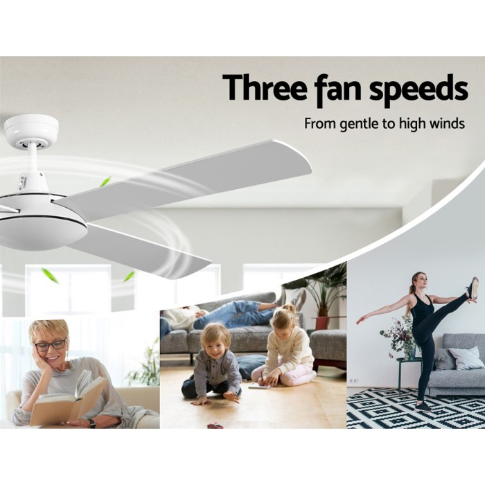 devanti 52'' ceiling fan ac motor 4 blades w/remote white devanti 52'' ceiling fan ac motor 4 blades w/remote white
