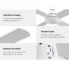 devanti 52'' ceiling fan ac motor 4 blades w/remote white devanti 52'' ceiling fan ac motor 4 blades w/remote white