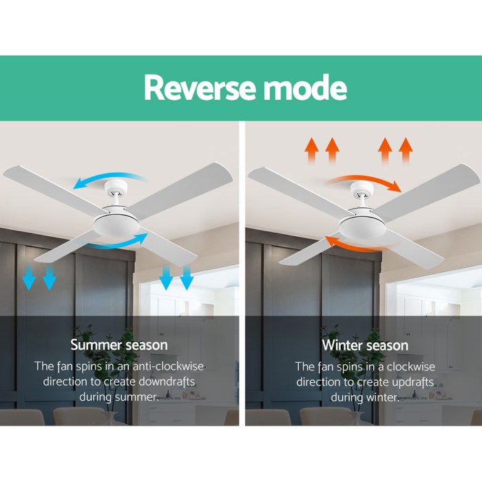 devanti 52'' ceiling fan ac motor 4 blades w/remote white devanti 52'' ceiling fan ac motor 4 blades w/remote white