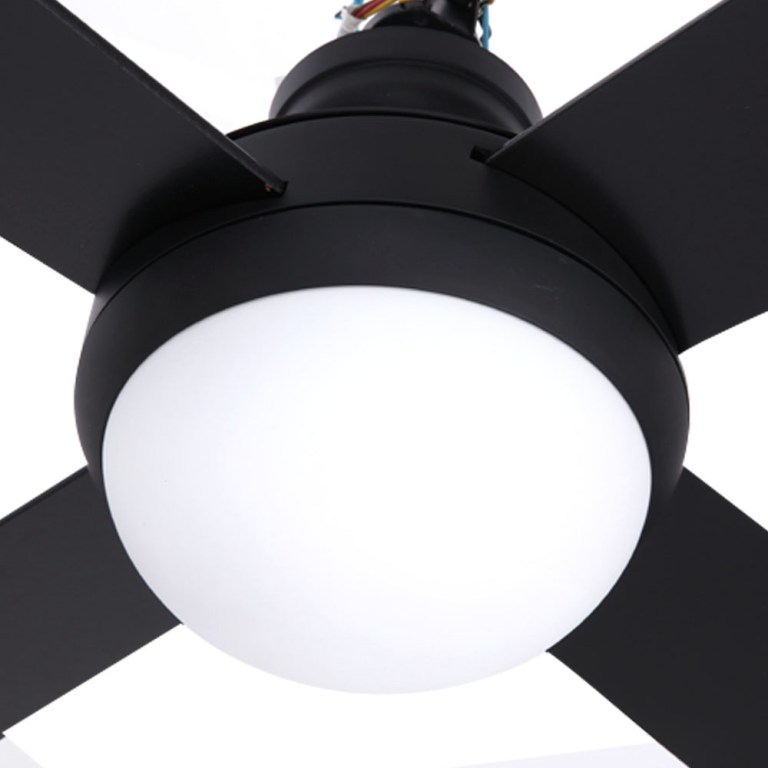 devanti 52'' ceiling fan ac motor w/light w/remote black devanti 52'' ceiling fan ac motor w/light w/remote black
