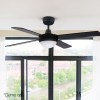 devanti 52'' ceiling fan ac motor w/light w/remote black devanti 52'' ceiling fan ac motor w/light w/remote black