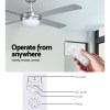 devanti 52'' ceiling fan ac motor w/light w/remote silver devanti 52'' ceiling fan ac motor w/light w/remote silver