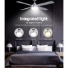 devanti 52'' ceiling fan ac motor w/light w/remote silver devanti 52'' ceiling fan ac motor w/light w/remote silver