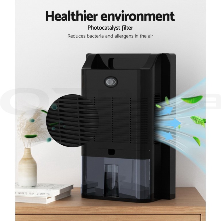 devanti dehumidifier 2l air purifier black